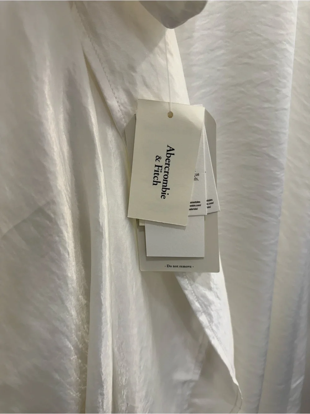 Abercrombie & Fitch Strapless trapeze maxi dress in white size small petite